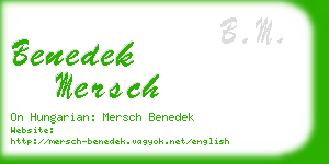 benedek mersch business card